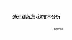 【钱塘李逍遥】《逍遥训练营k线技术分析+闲聊票之见龙在田 2视频》网盘课程下载-爱雅微课