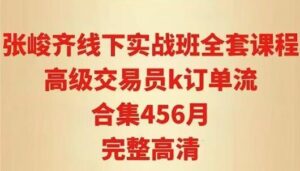 【张峻齐】《张峻齐线下实战班 高级交易员k订单流合集456月》网盘课程下载-爱雅微课