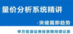 【谭记恩】《谭记恩 量价分析系统第三期之实战突破篇》网盘课程下载-爱雅微课