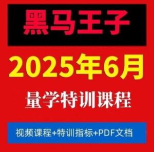 【黑马王子】《2025年06月量学特训班视频课程文档资料》网盘课程下载-爱雅微课