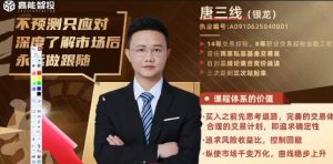 【唐银龙】《唐银龙(唐三线)三线论集合竞价实战复盘训练课》网盘课程下载-爱雅微课