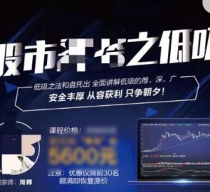 【周志伟】《周志伟周师 股市圣经之低吸》网盘课程下载-爱雅微课