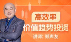 【郑声友】《高效率价值趋势投资 怎么高效率抓2倍-100倍以上趋势大牛股》网盘课程下载-爱雅微课