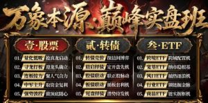 【树帆】《万象本源巅峰实盘班-树帆卓妍》网盘课程下载-爱雅微课