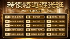 【卓妍】《可转债悟道游资班出奇系列悟道系列守正系列课程》网盘课程下载-爱雅微课
