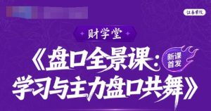 【雨禾】《盘口全景课：学习与主力盘口共舞 盘口系统课》网盘课程下载-爱雅微课
